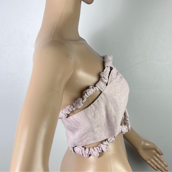 NEW GANNI PURPLE STRAPLESS CROP TOP - Picture 6 of 11